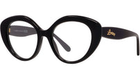 Curvy Black Cat Eye Eyeglasses
