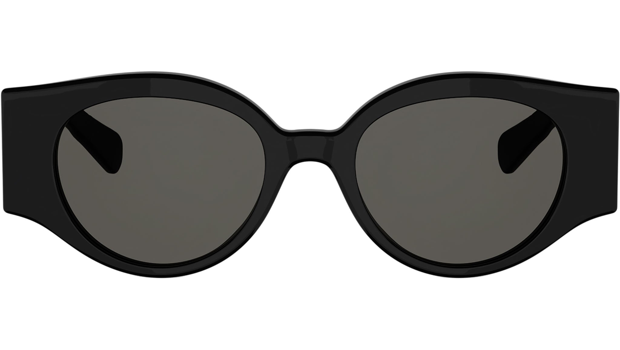 Triomphe Stamp Black Round Sunglasses