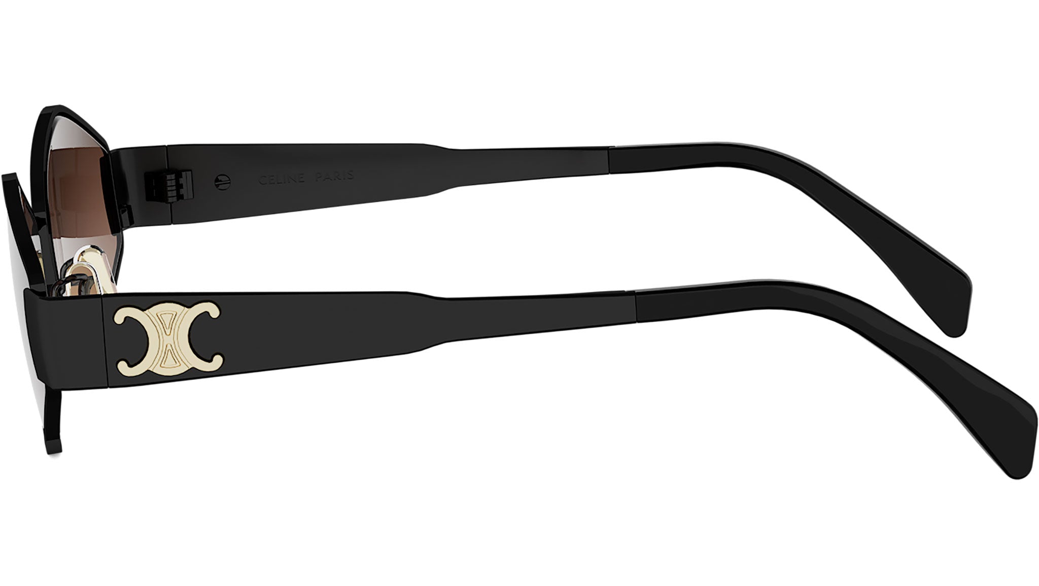 Triomphe Black Geometric Sunglasses
