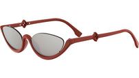 FF Diamonds Red Oval Sunglasses