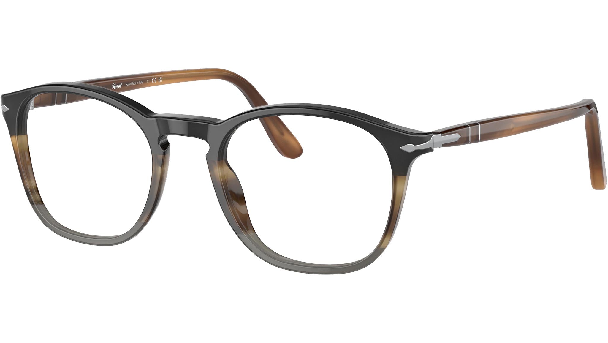 PO3007V black and grey striped