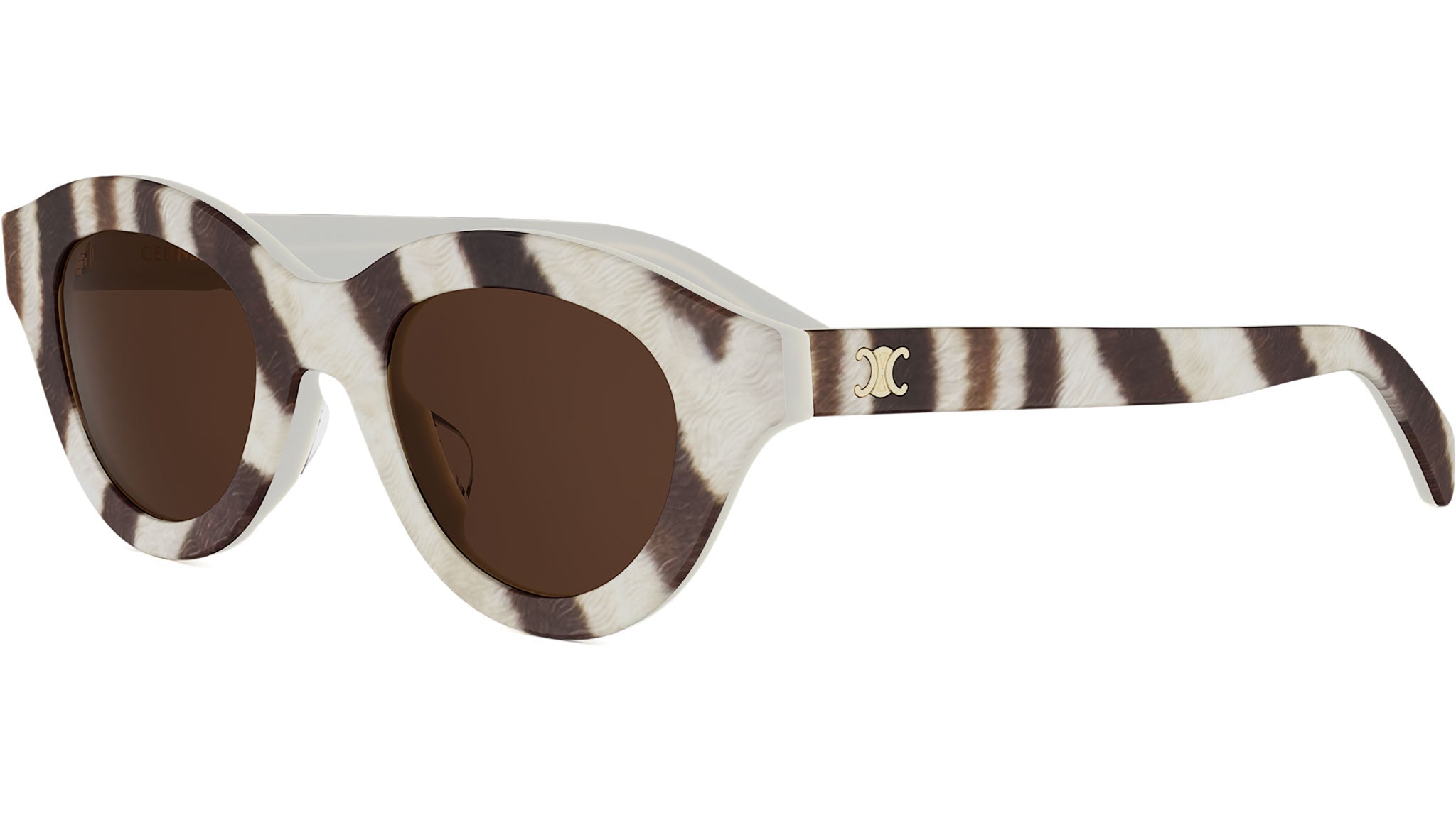 Triomphe Mini Brown Round Sunglasses