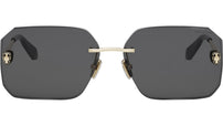 Serpenti Light Gold Geometric Sunglasses