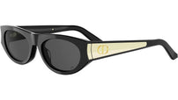 DiorGlow B2I Black Oval Sunglasses