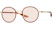 Caster Gold Round Sunglasses