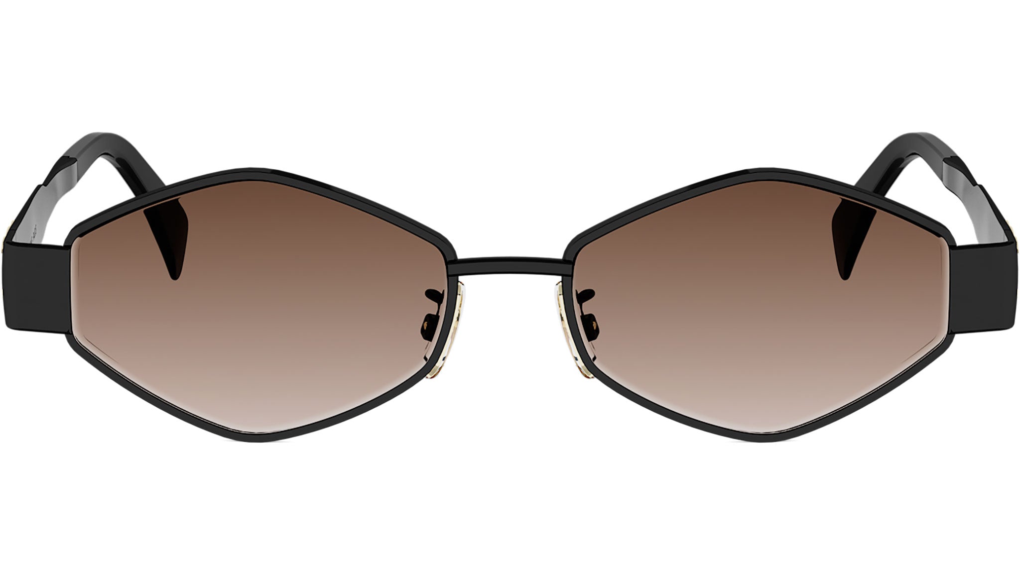 Triomphe Black Geometric Sunglasses