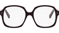 Thin Red Geometric Eyeglasses