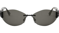 Baguette Black Geometric Sunglasses