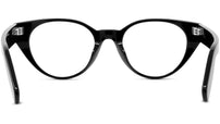 K Logo Black Oval Eyeglasses