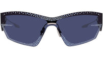 Giv Cut Strass Silver Shield Sunglasses