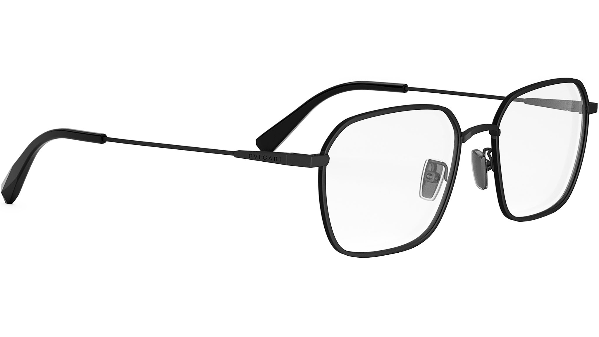 B.zero1 Black Geometric Eyeglasses