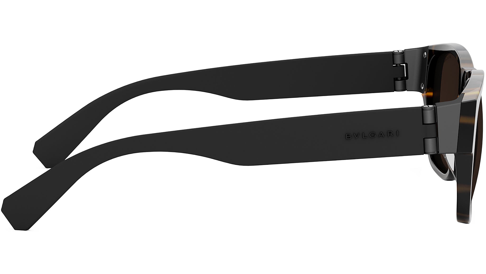 Bvlgari Aluminium Havana Geometric Sunglasses