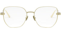 CDiorO S3F Light Gold Geometric Eyeglasses