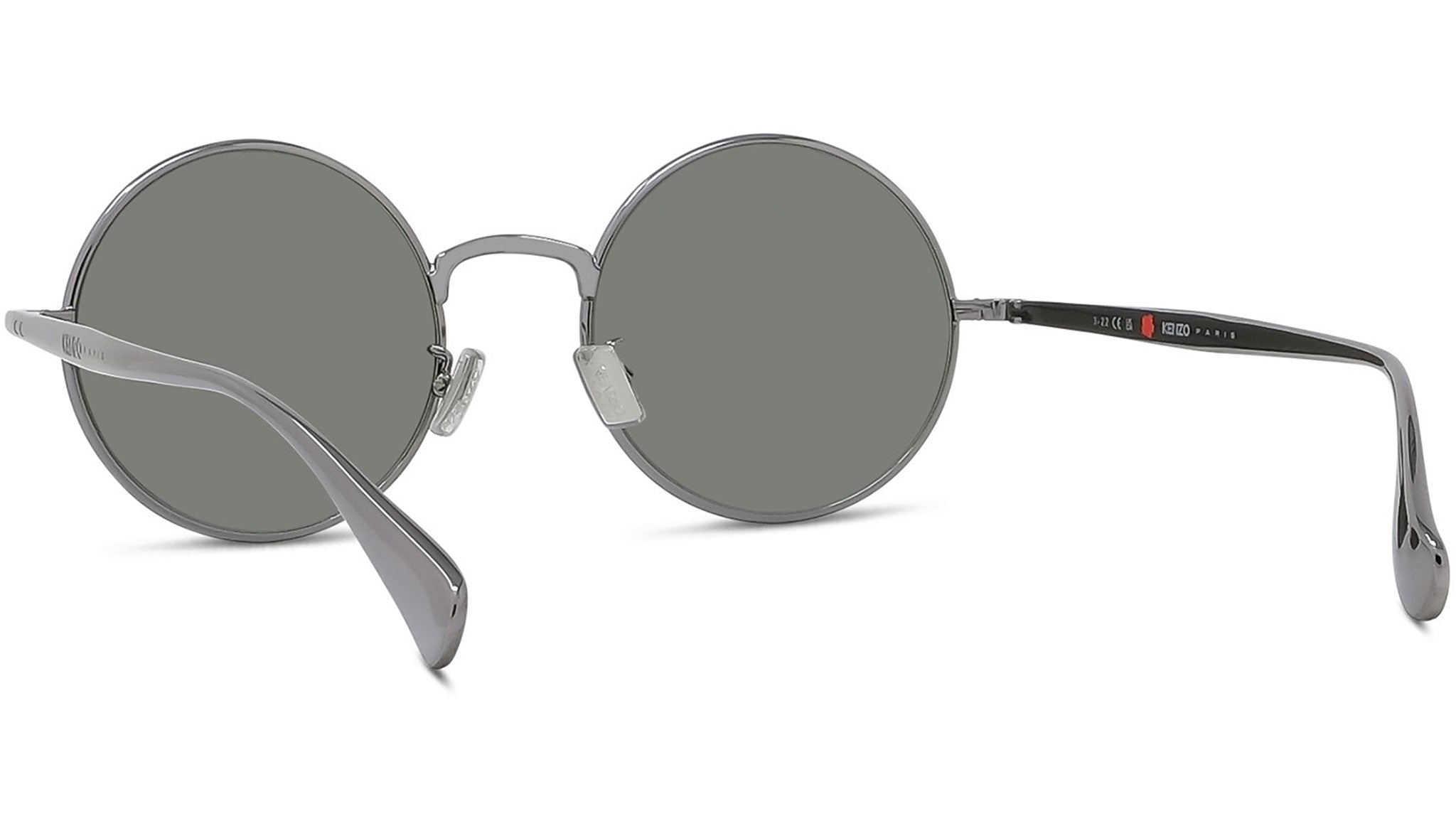 Boke Flower Silver Round Sunglasses