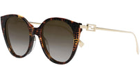 Baguette Brown Round Sunglasses