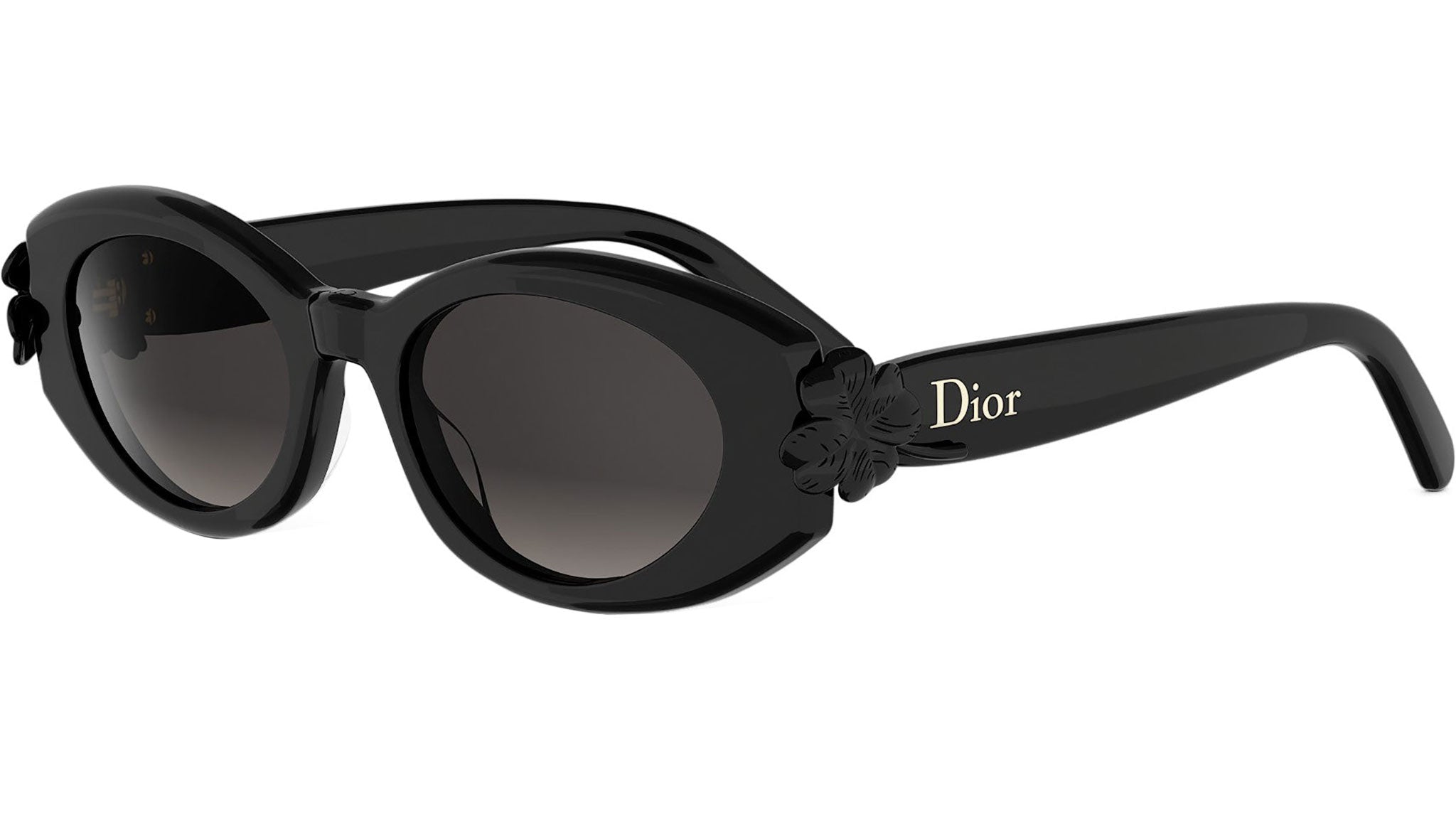 Dior Clover B1I Black Oval Sunglasses