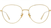 GemDiorO RU Gold Round Eyeglasses