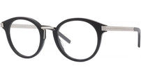 4G Bar Black Round Eyeglasses
