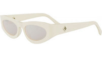 FF Diamonds White Oval Sunglasses