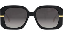 Fendigraphy Solid Black Square Sunglasses