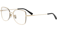 B.zero1 Gold Geometric Eyeglasses
