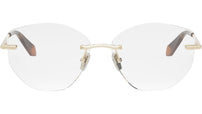 Serpenti Light Gold Geometric Eyeglasses