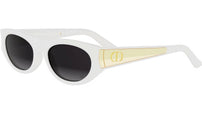 DiorGlow B2I White Oval Sunglasses