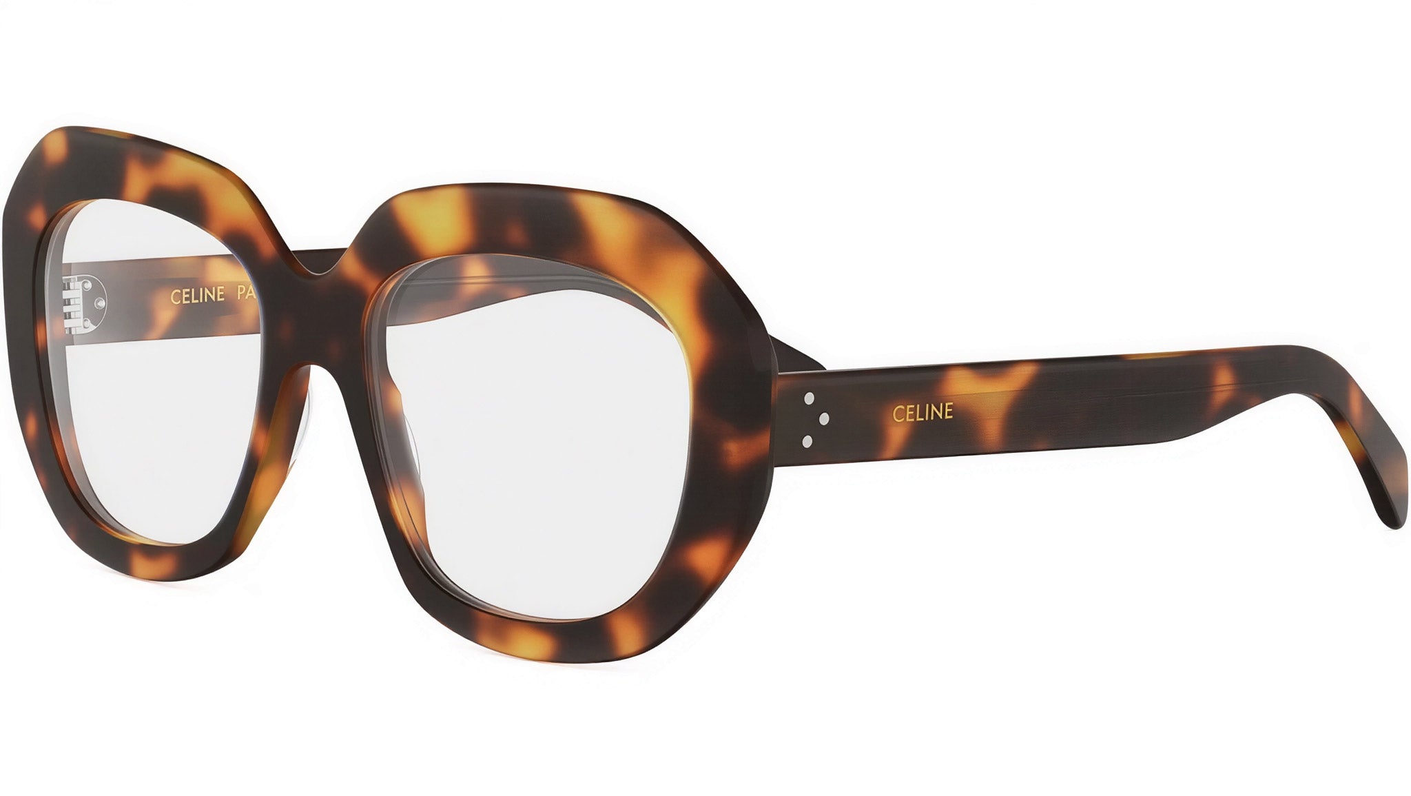 CELINE 3 Dots HD Havana Geometric Sunglasses