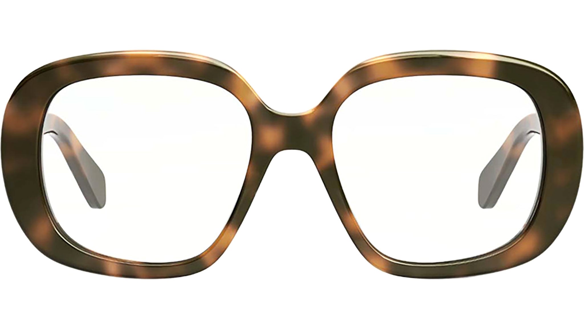 Triomphe Havana Geometric Eyeglasses