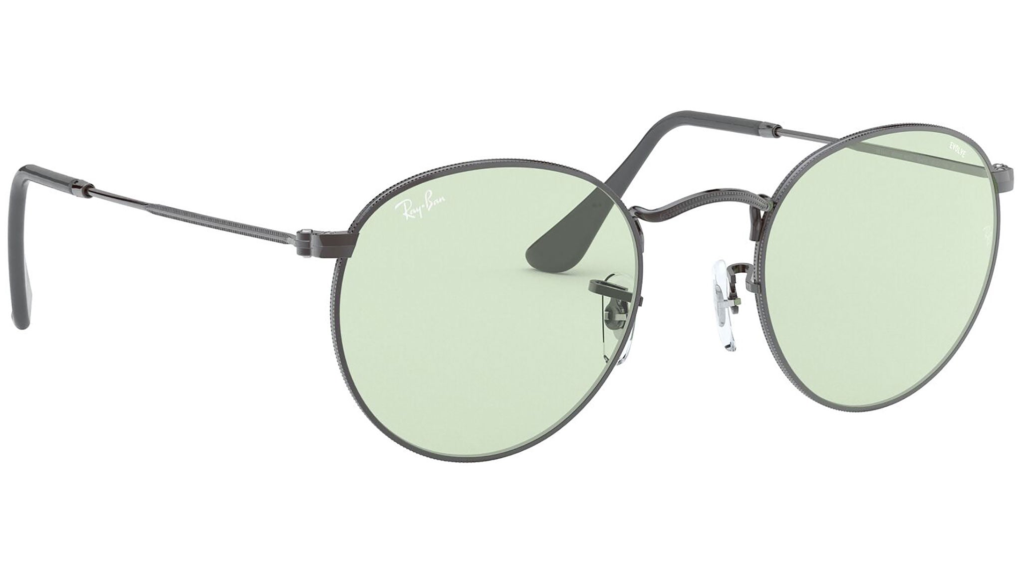 Round Solid Evolve RB3447 gunmetal green