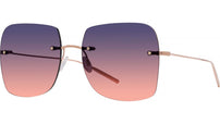 Sharona Gold Square Sunglasses