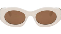 Calla Ivory Oval Sunglasses
