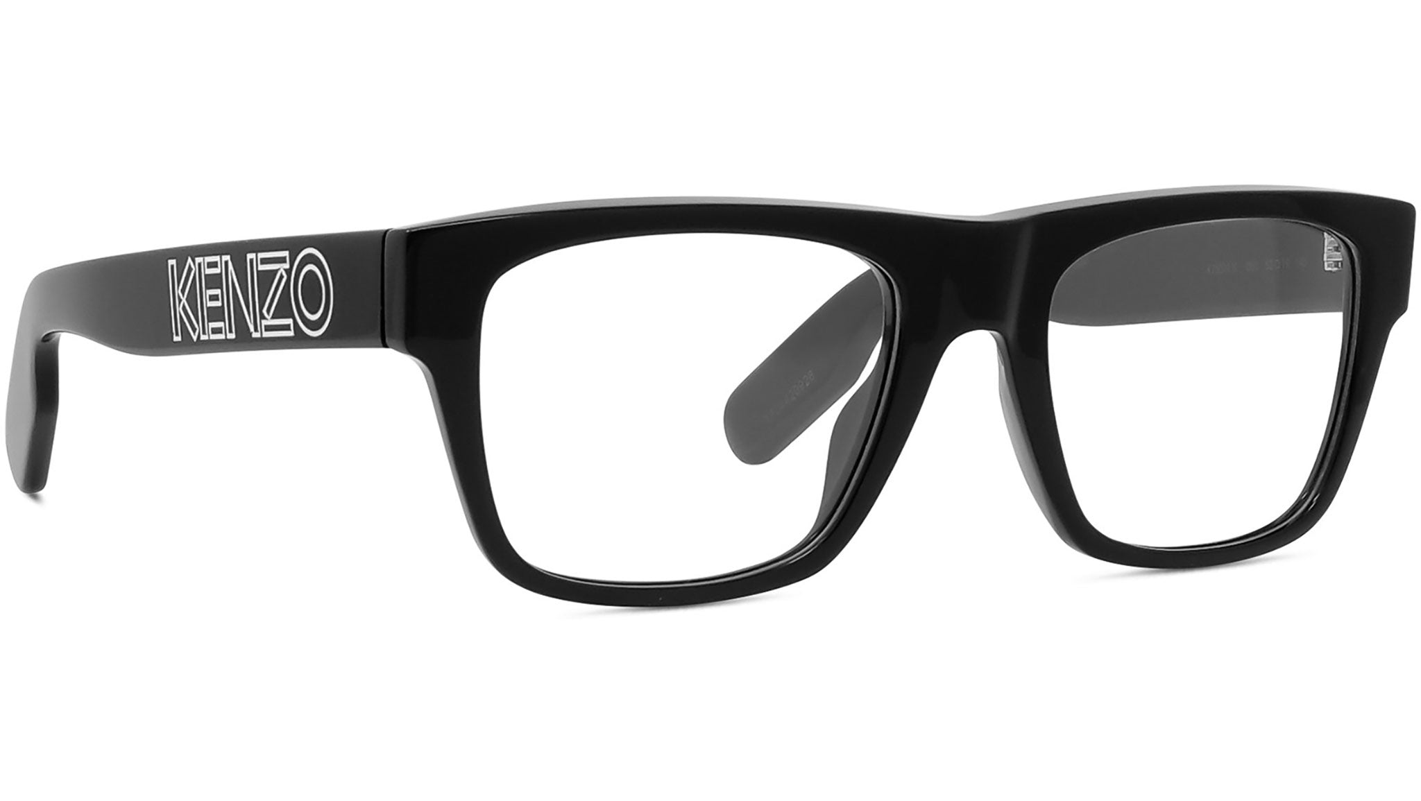 K Logo Black Rectangular Eyeglasses