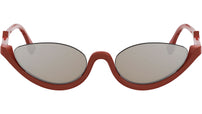 FF Diamonds Red Oval Sunglasses