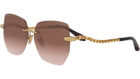 Serpenti Viper Gold Geometric Sunglasses