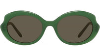Slim Green Geometric Sunglasses