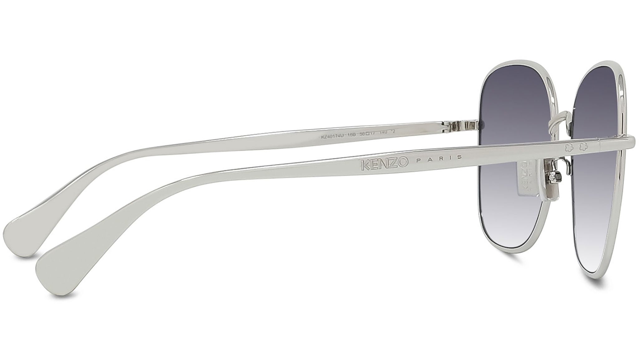 Boke Flower Silver Square Sunglasses