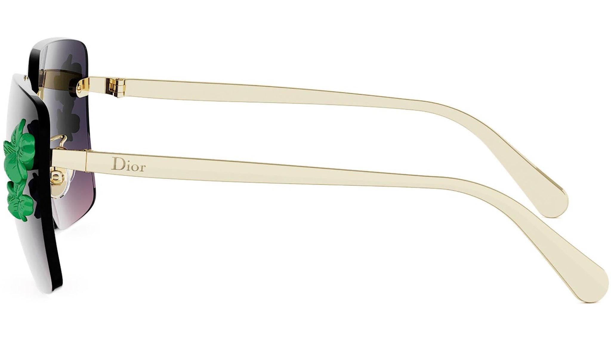 Dior Clover S2U Gold Square Sunglasses