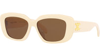 Triomphe Ivory Rectangular Sunglasses