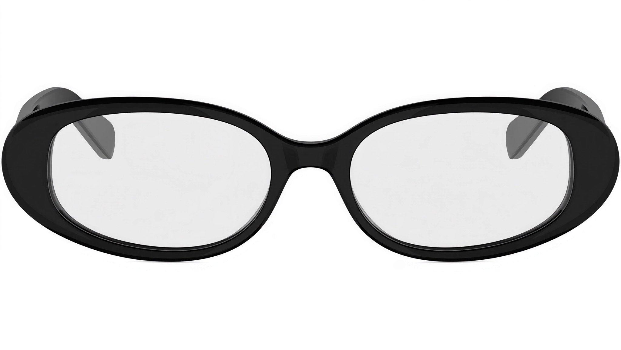 Triomphe Mini Black Oval Sunglasses