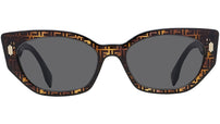 Fendi Bold Havana Geometric Sunglasses