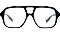 Slim Black Pilot Eyeglasses