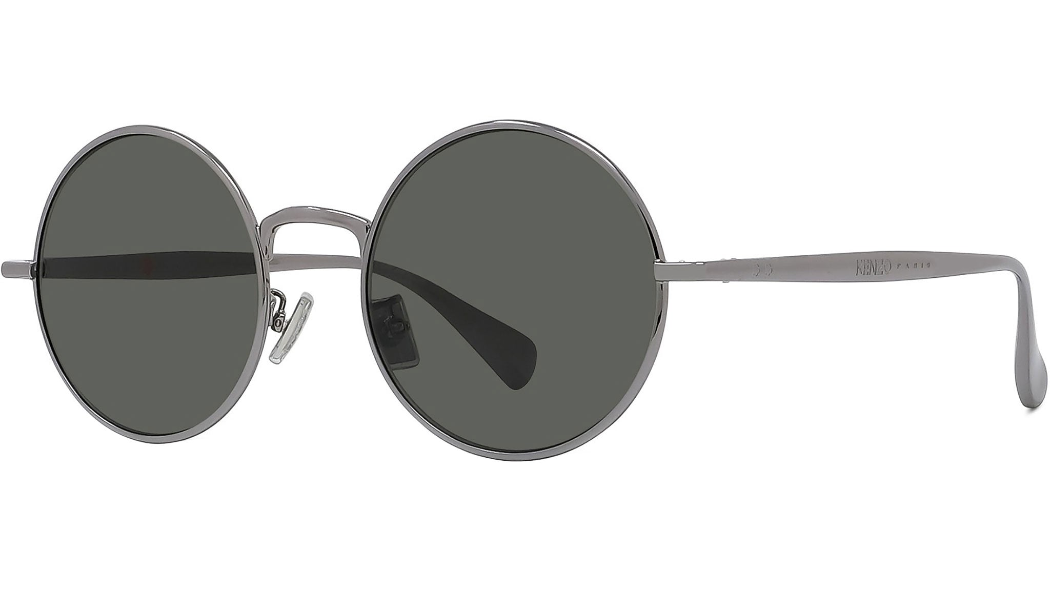 Boke Flower Silver Round Sunglasses