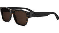 Bvlgari Aluminium Havana Geometric Sunglasses