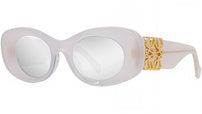 Anagram White Oval Sunglasses