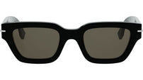 Fendi Selleria Black Rectangular Sunglasses