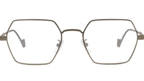 Metal Matte Khaki Geometric Sunglasses