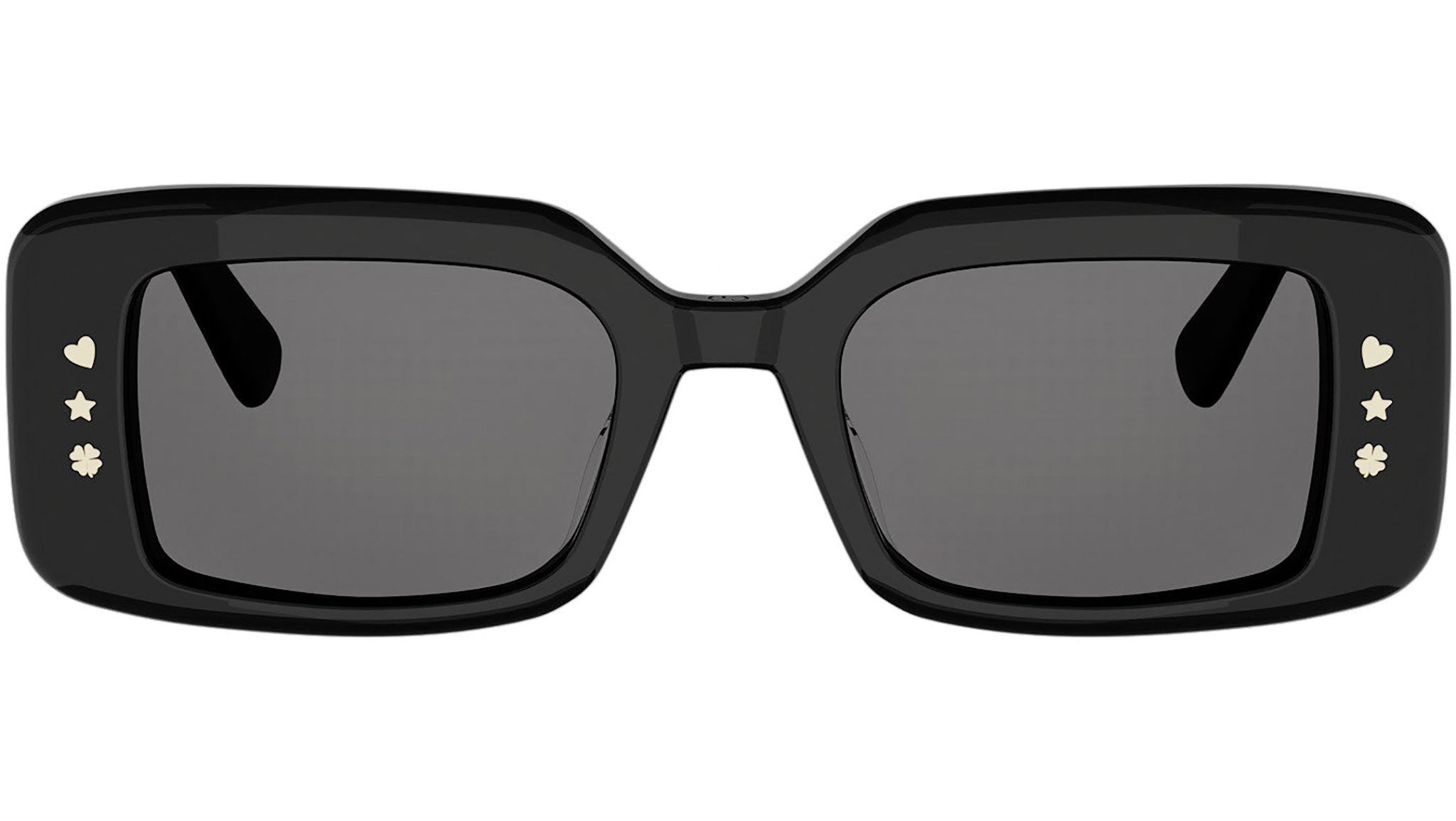 DiorLuckyCharms S1I Black Rectangular Sunglasses