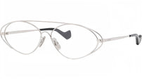 Metal Silver Oval Eyeglasses