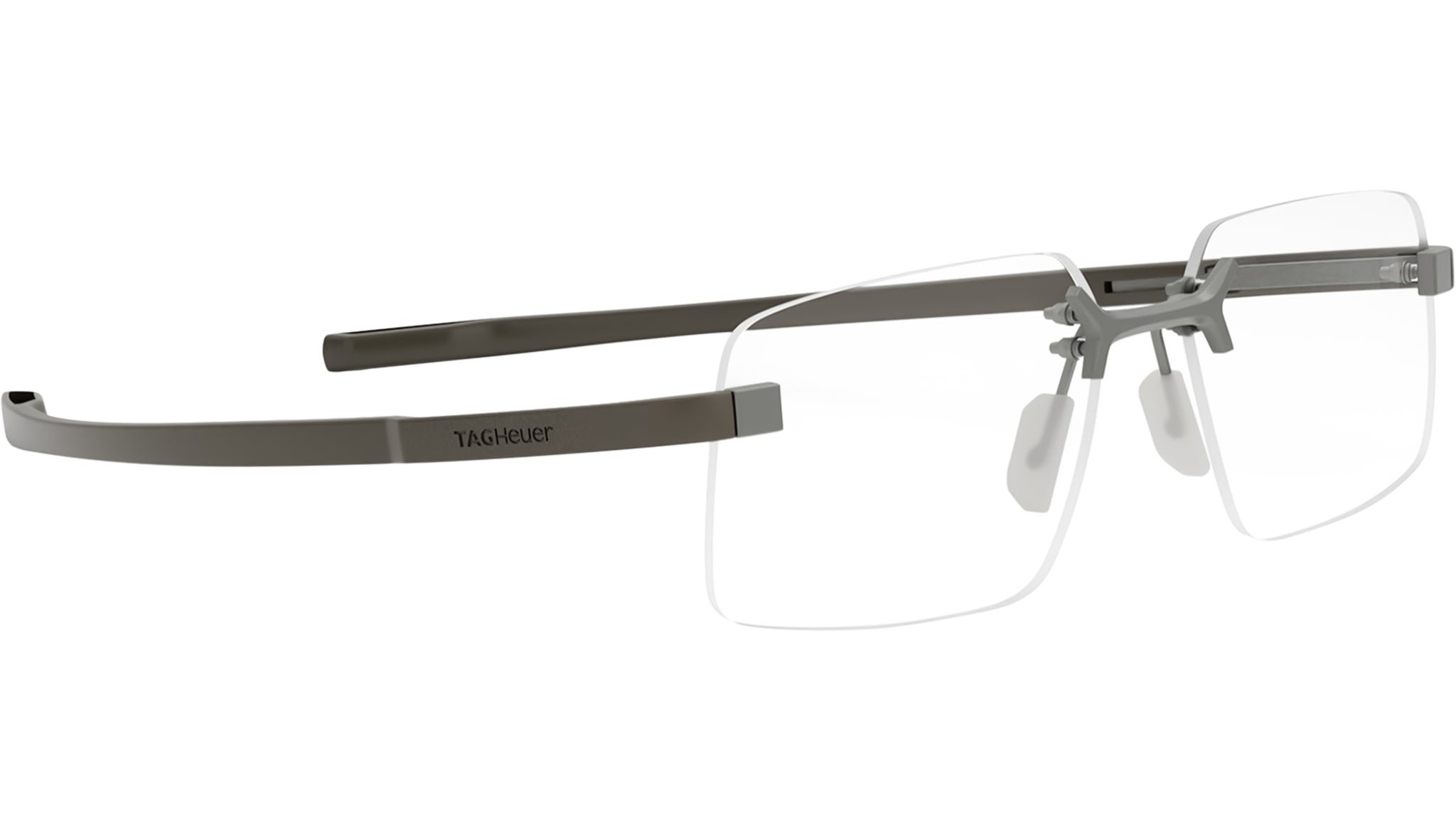 Flex Silver Geometric Eyeglasses